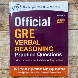 Official GRE Verbal Reasoning Practice Questions Vol 1 2nd‎ Ed ETS Study Guide